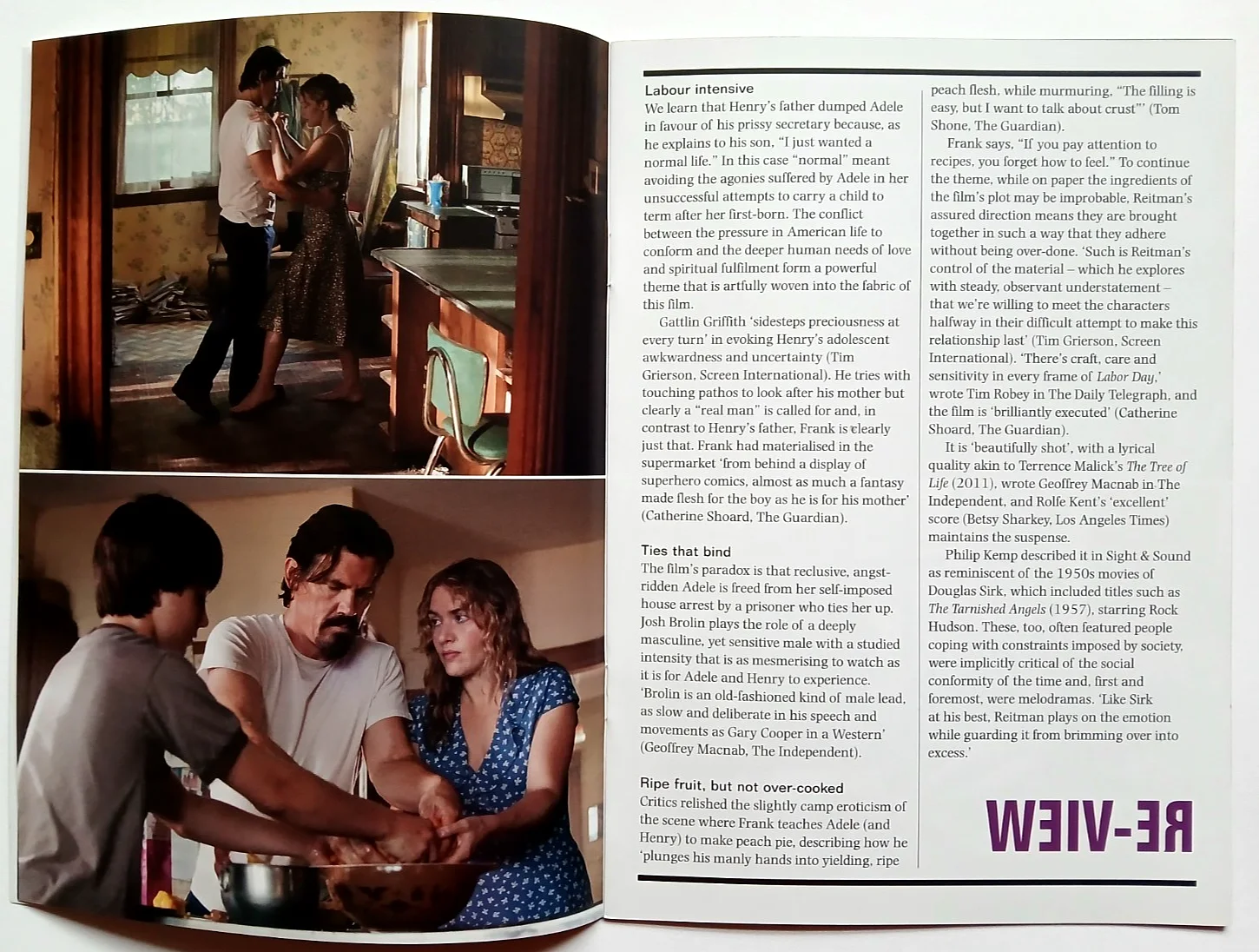 Labor Day Promo Film Booklet Kate Winslet Josh Brolin, image 3