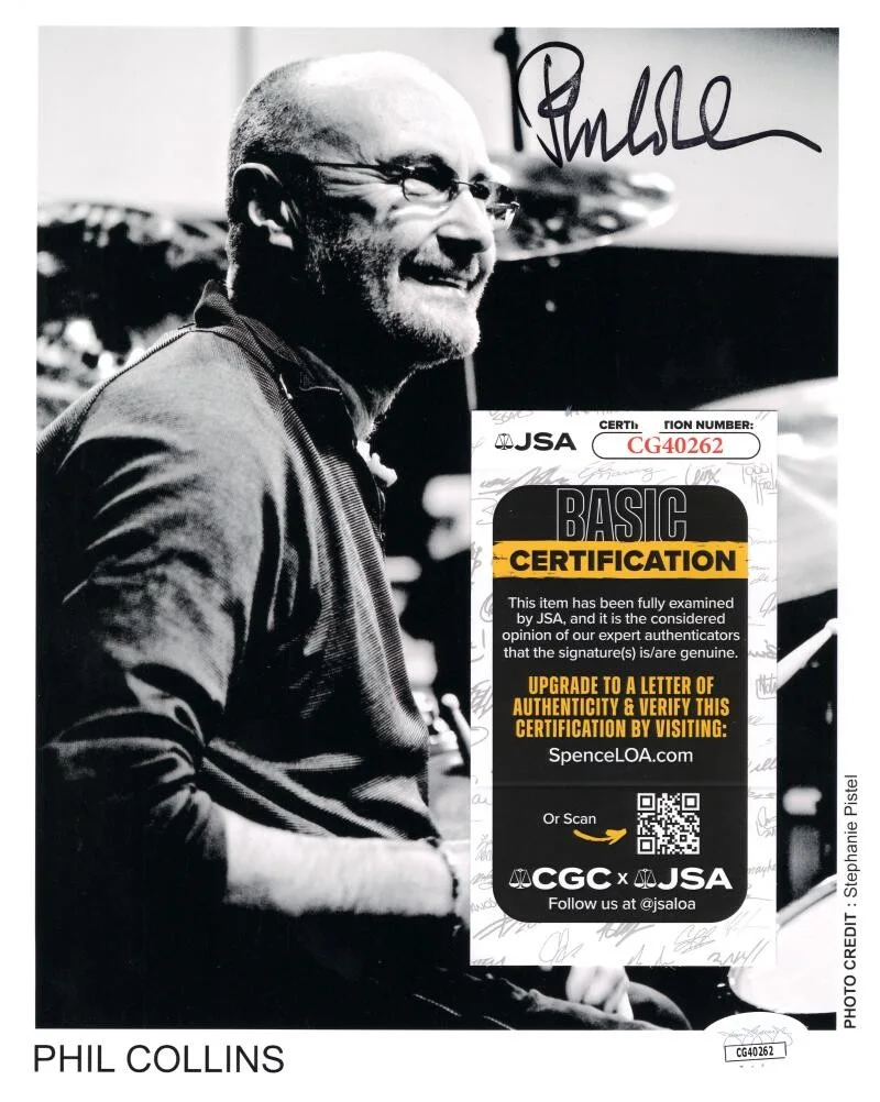 Phil Collins — Phil Collins Genesis Signed Autograph 8x10 Photo - Nursery Crime Abacab JSA COA, image 3