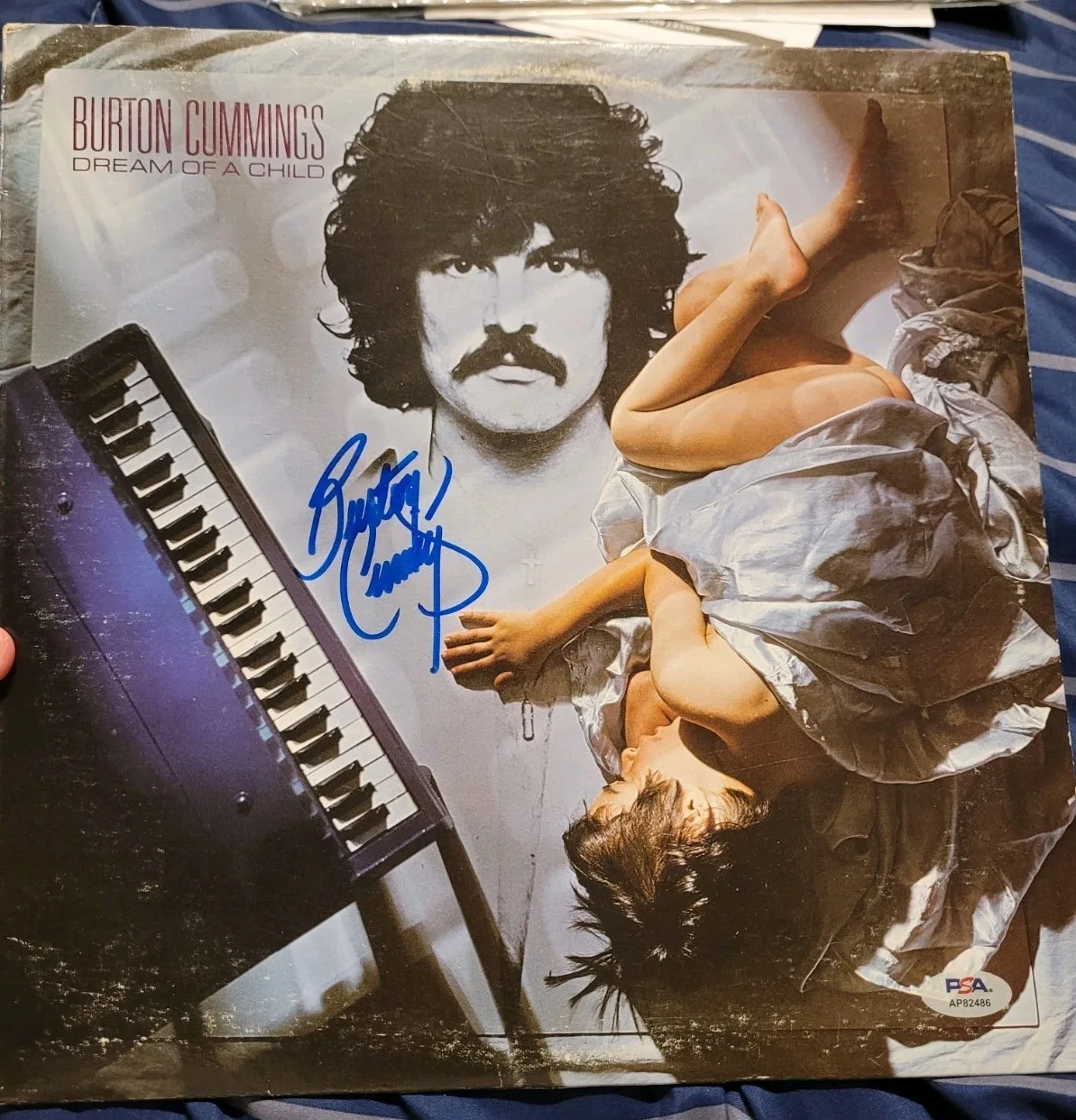 Burton Cummings Guess Who Signed Autograph Lp Vinyl Cover PSA Dream Of A Child, изображение 2