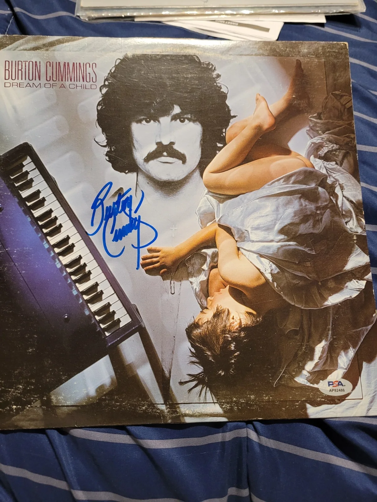 Burton Cummings Guess Who Signed Autograph Lp Vinyl Cover PSA Dream Of A Child, изображение 4