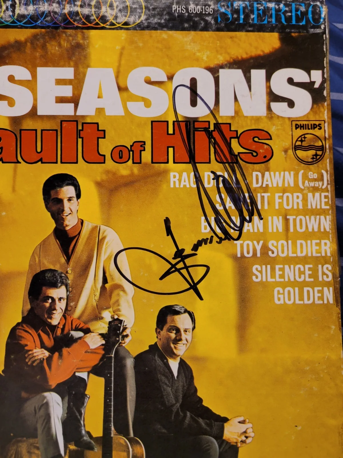 Frankie Valli Four Seasons Signed Autograph Lp Vinyl Cover PSA COA GOLD VAULT, image 3