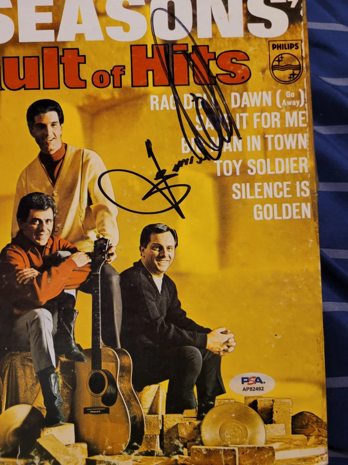 Frankie Valli Four Seasons Signed Autograph Lp Vinyl Cover PSA COA GOLD VAULT, image 4