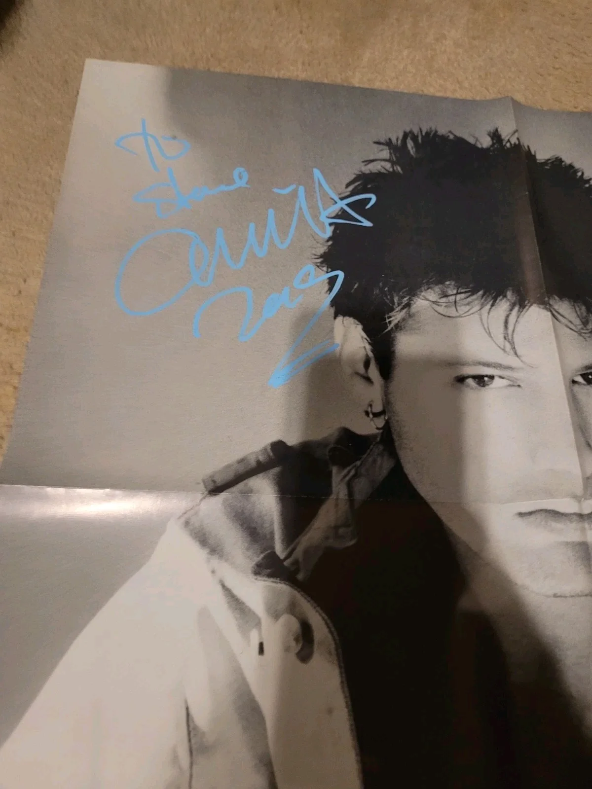 Corey Hart Signed autograph First Offense Lp Poster PSA COA Rare Full Auto, image 2