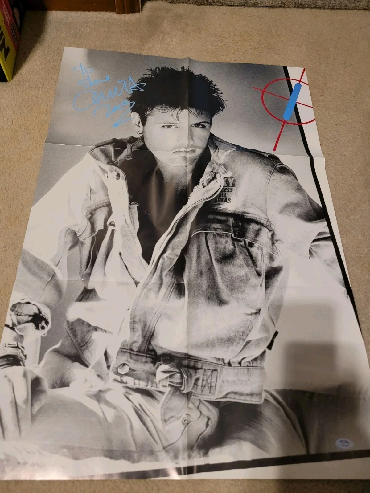 Corey Hart Signed autograph First Offense Lp Poster PSA COA Rare Full Auto, image 3