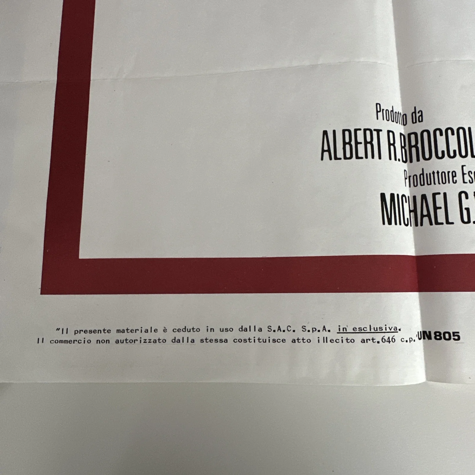 Octopussy 1983 ORIG 39X55 ITALIAN MOVIE POSTER ROGER MOORE MAUD ADAMS BOND 007, изображение 2