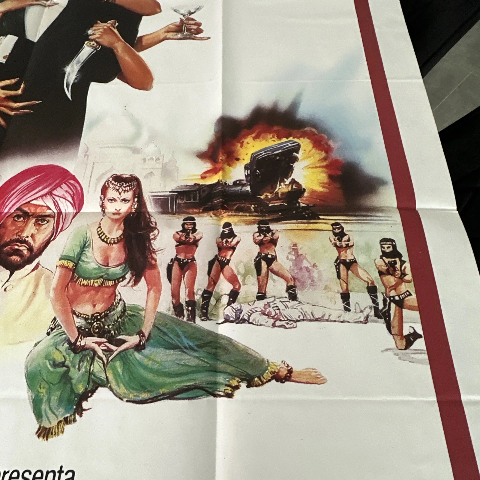 Octopussy 1983 ORIG 39X55 ITALIAN MOVIE POSTER ROGER MOORE MAUD ADAMS BOND 007, изображение 5