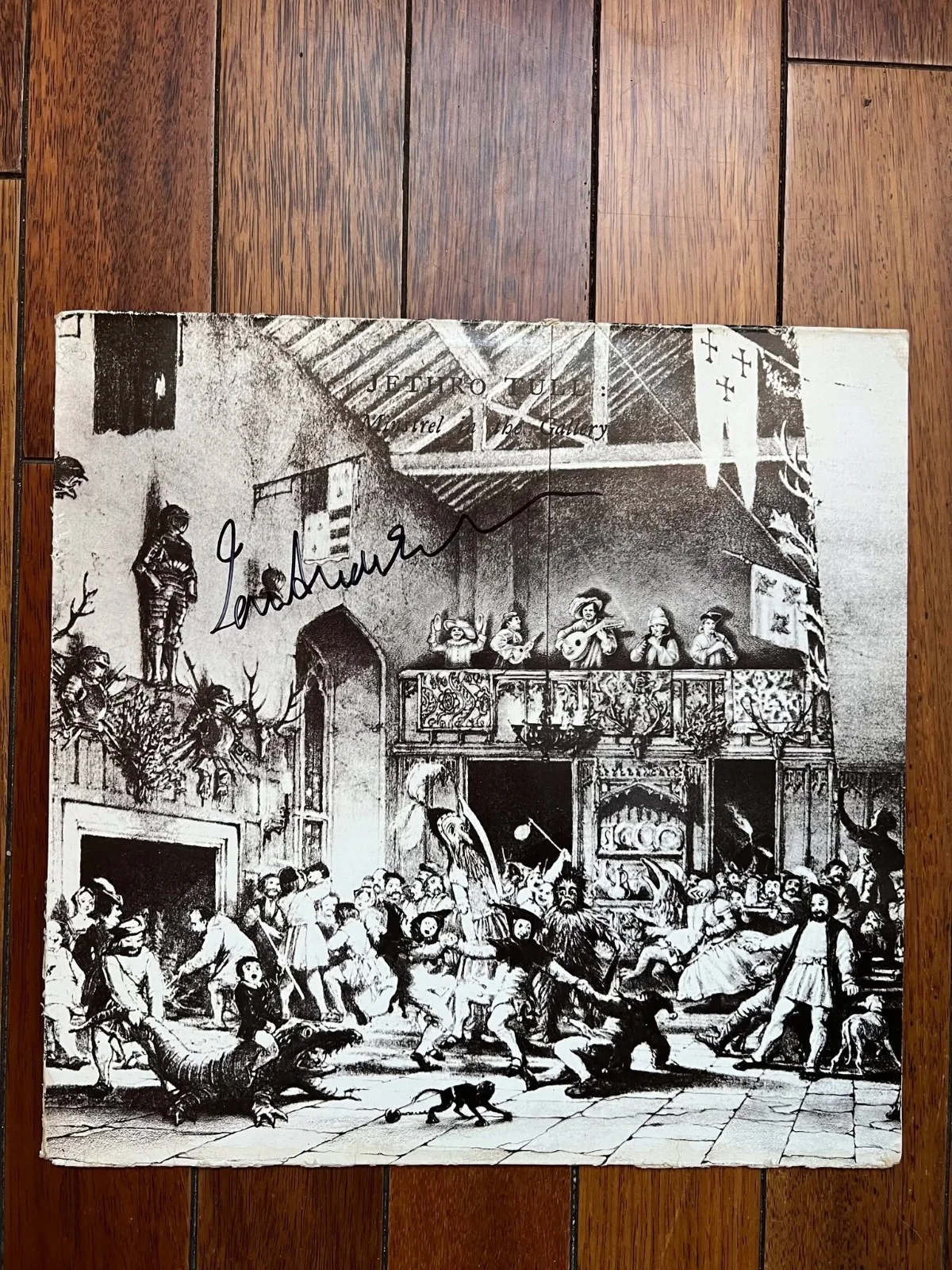 Jethro Tull Ian Anderson Minstrel In The Gallery Signed Autographed Record w/COA, изображение 4