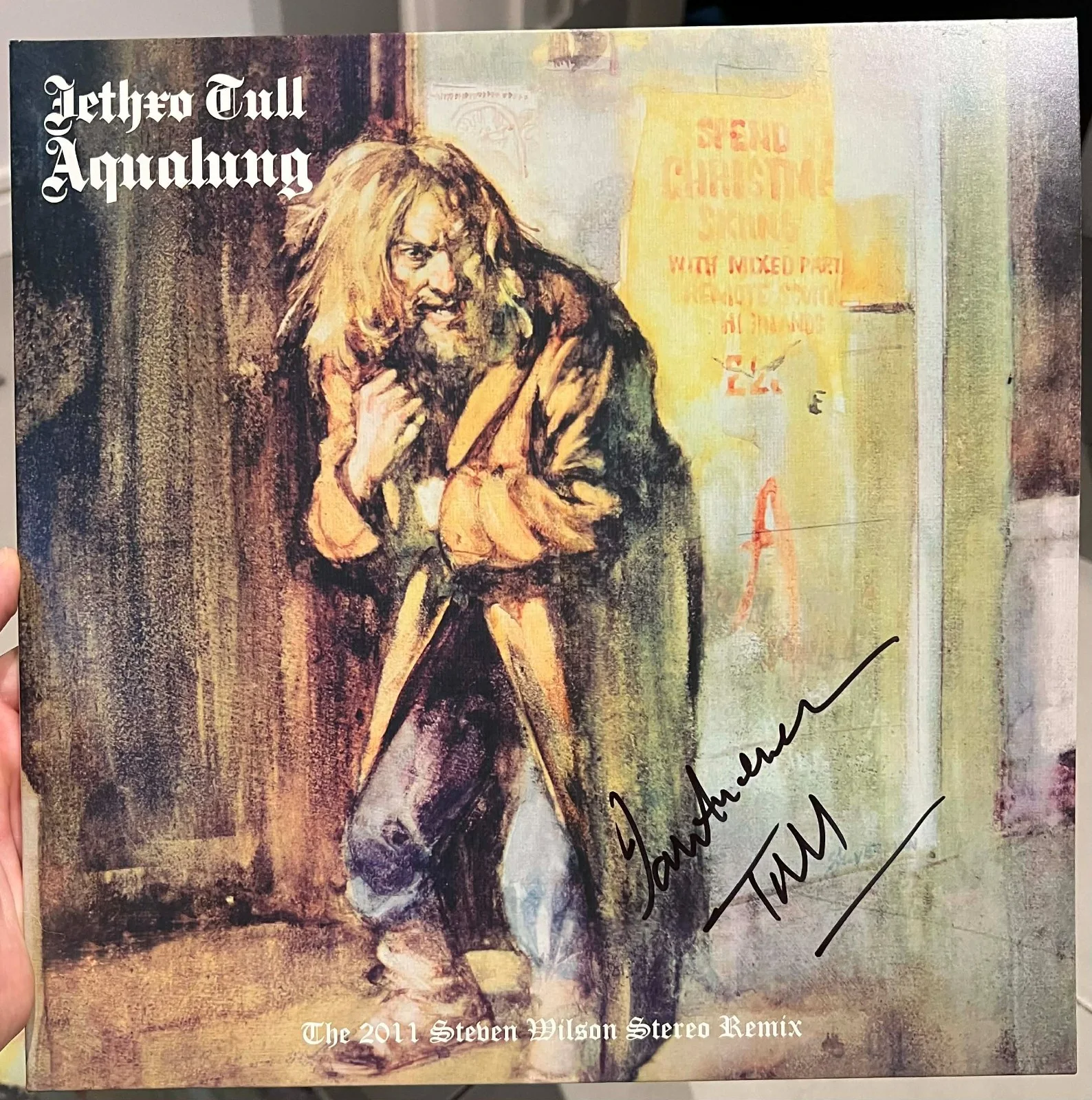 Jethro Tull Ian Anderson Aqualung Signed Autographed Record Album LP w/COA, изображение 4