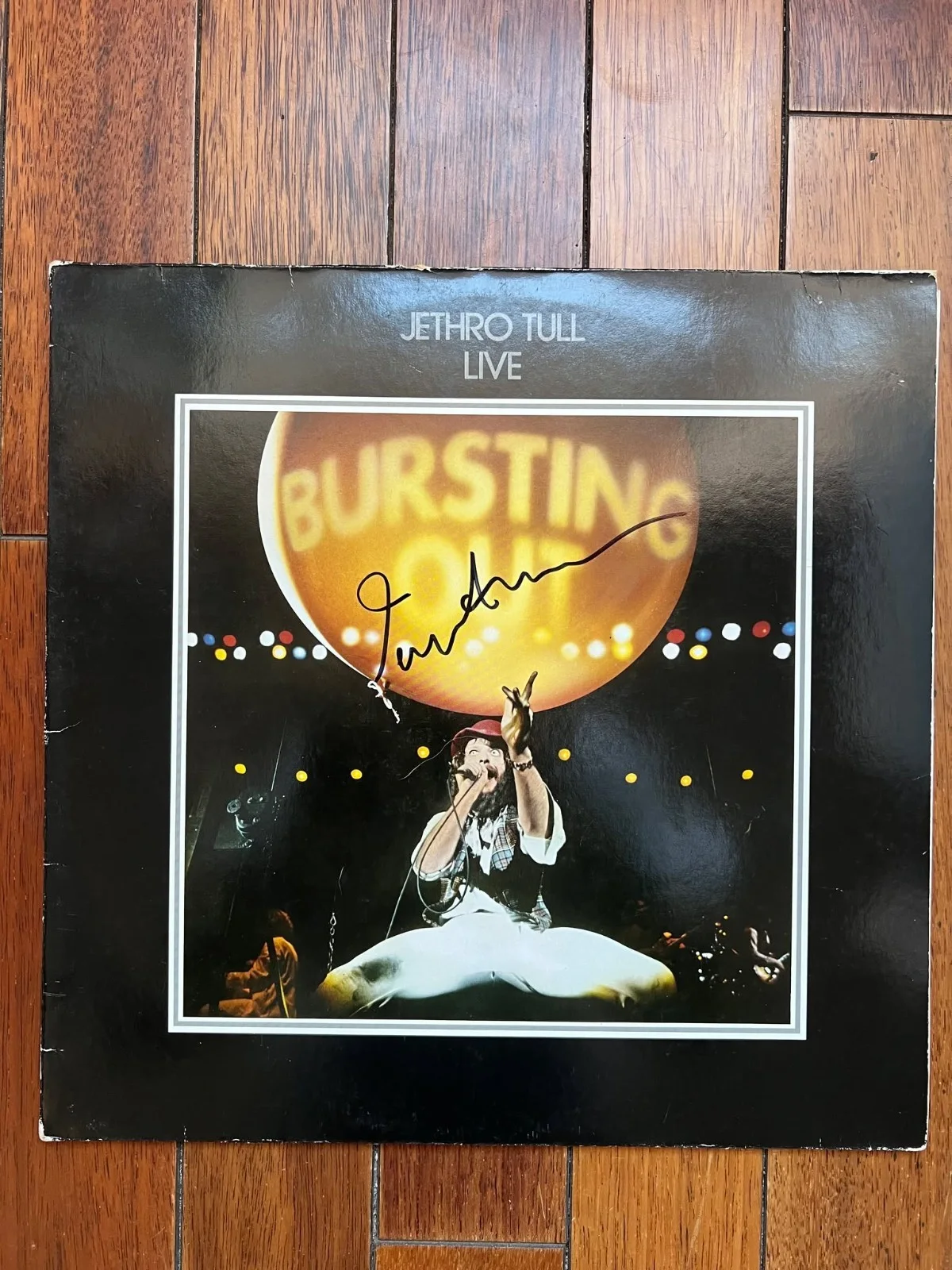 Jethro Tull Ian Anderson Bursting Out Signed Autographed Record Album LP w/COA, image 4