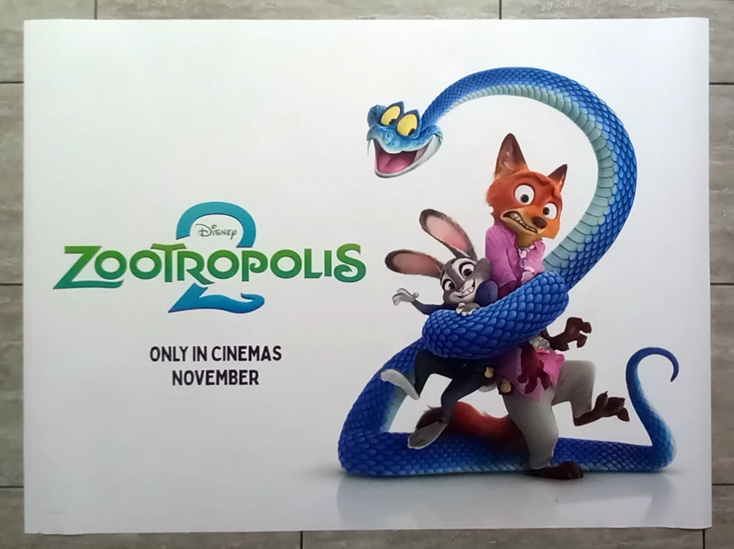 Zootropolis 2 (2025) Original D/S UK Quad Cinema Poster, Ginnifer Goodwin, image 2