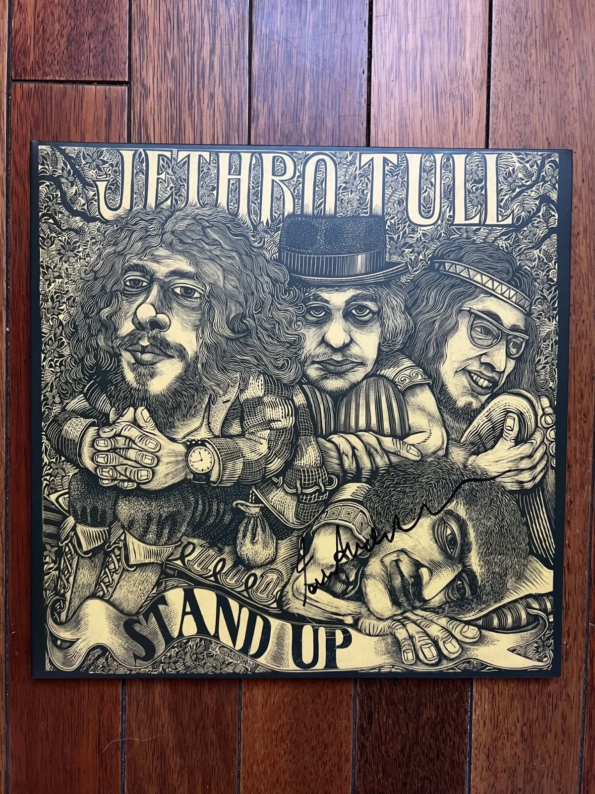 Jethro Tull Ian Anderson Stand Up Signed Autographed Album Record LP w/COA, image 4