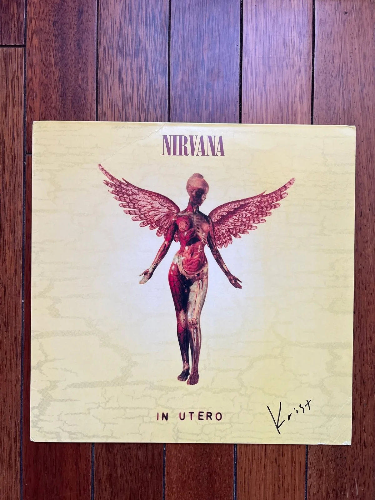 Nirvana In Utero Krist Novoselic Signed Autographed Album Vinyl Record w/COA, изображение 4