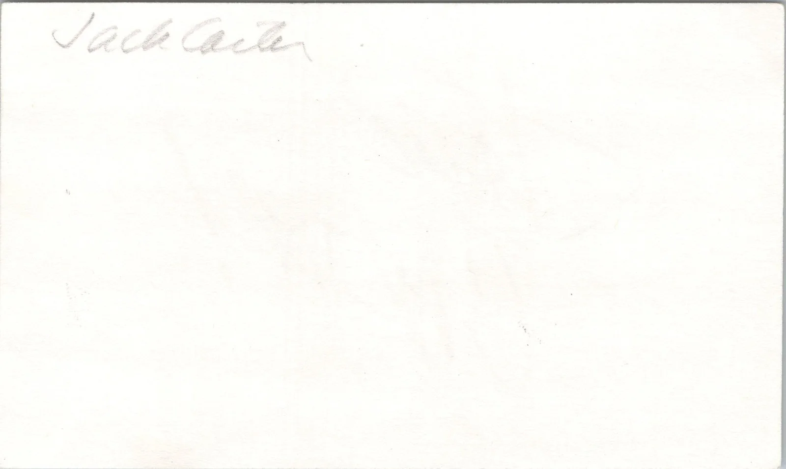 Jack Carter — Jack Carter Signed 3x5 Index Card The Jack Carter Show Autographed, image 2