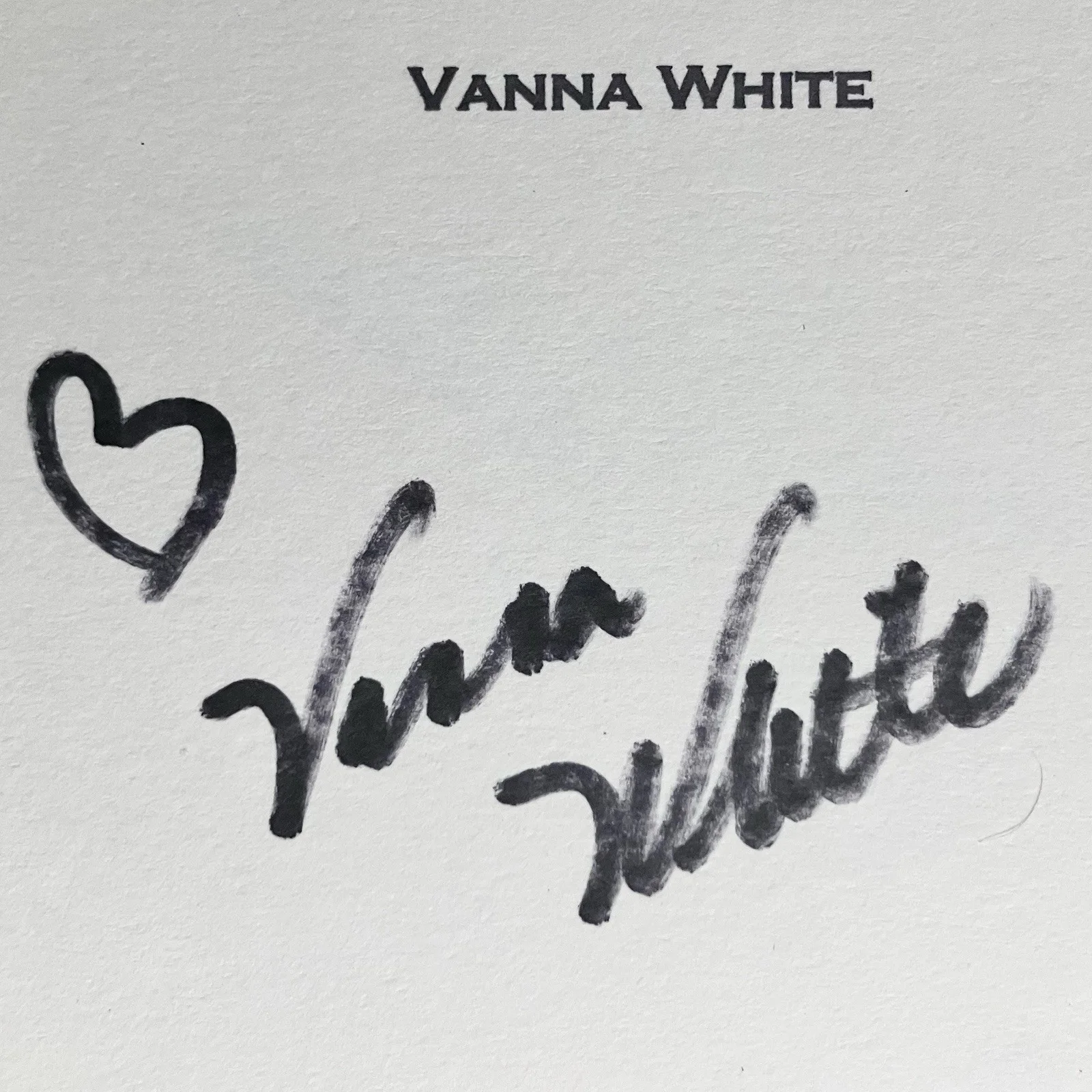 Vanna White — VANNA WHITE Signed 3x5 Card / WHEEL OF FORTUNE Game Show / AUTHENTIC Signature!!