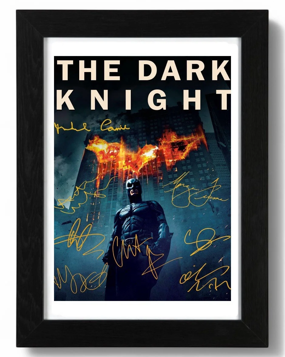 The Dark Knight Batman Full Cast Signed Autograph PHOTO Pre Print 6x4/A4/ Framed, image 2