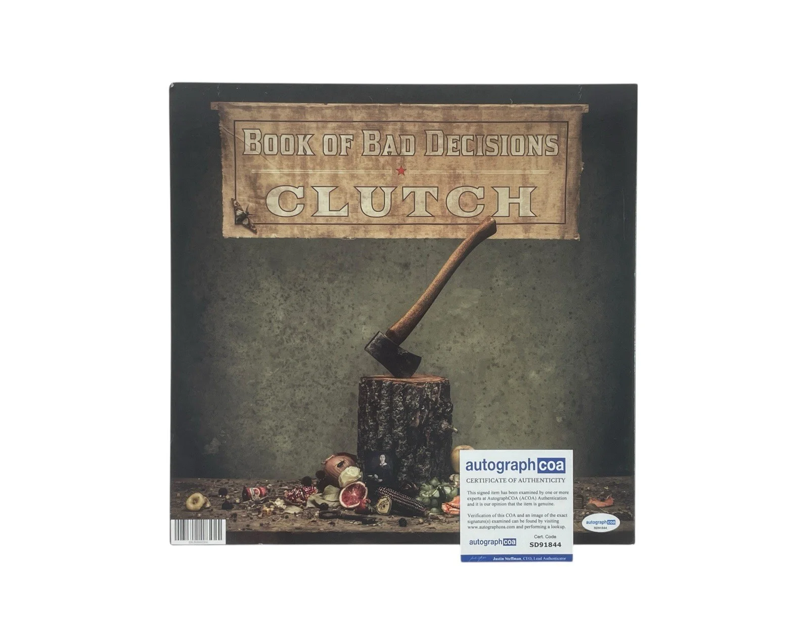 Clutch Band Signed The Book of Bad Decisions 1st Press Vinyl Album Record ACOA, изображение 4