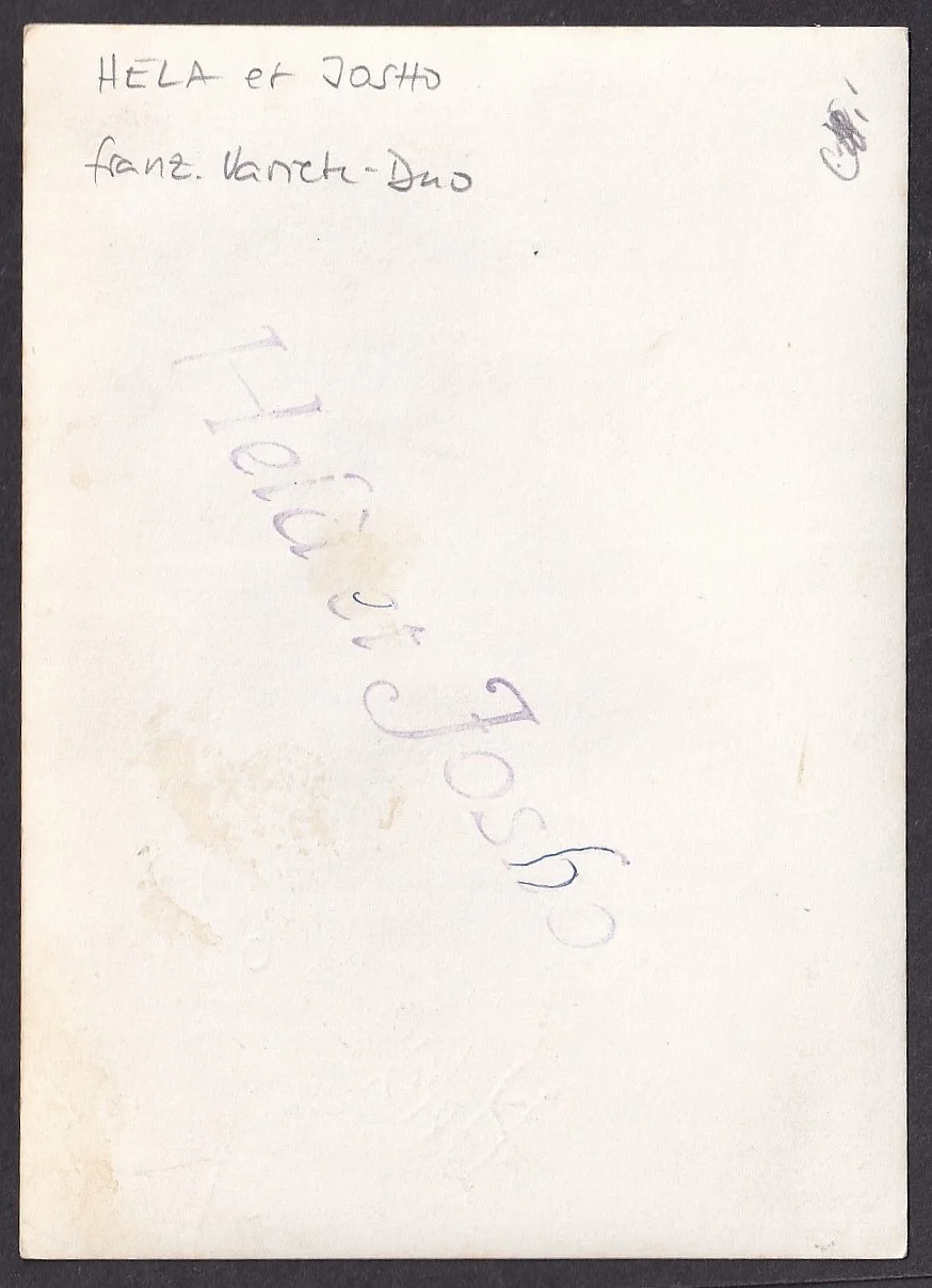 "Hela et Josho." German performer signed photo, image 2
