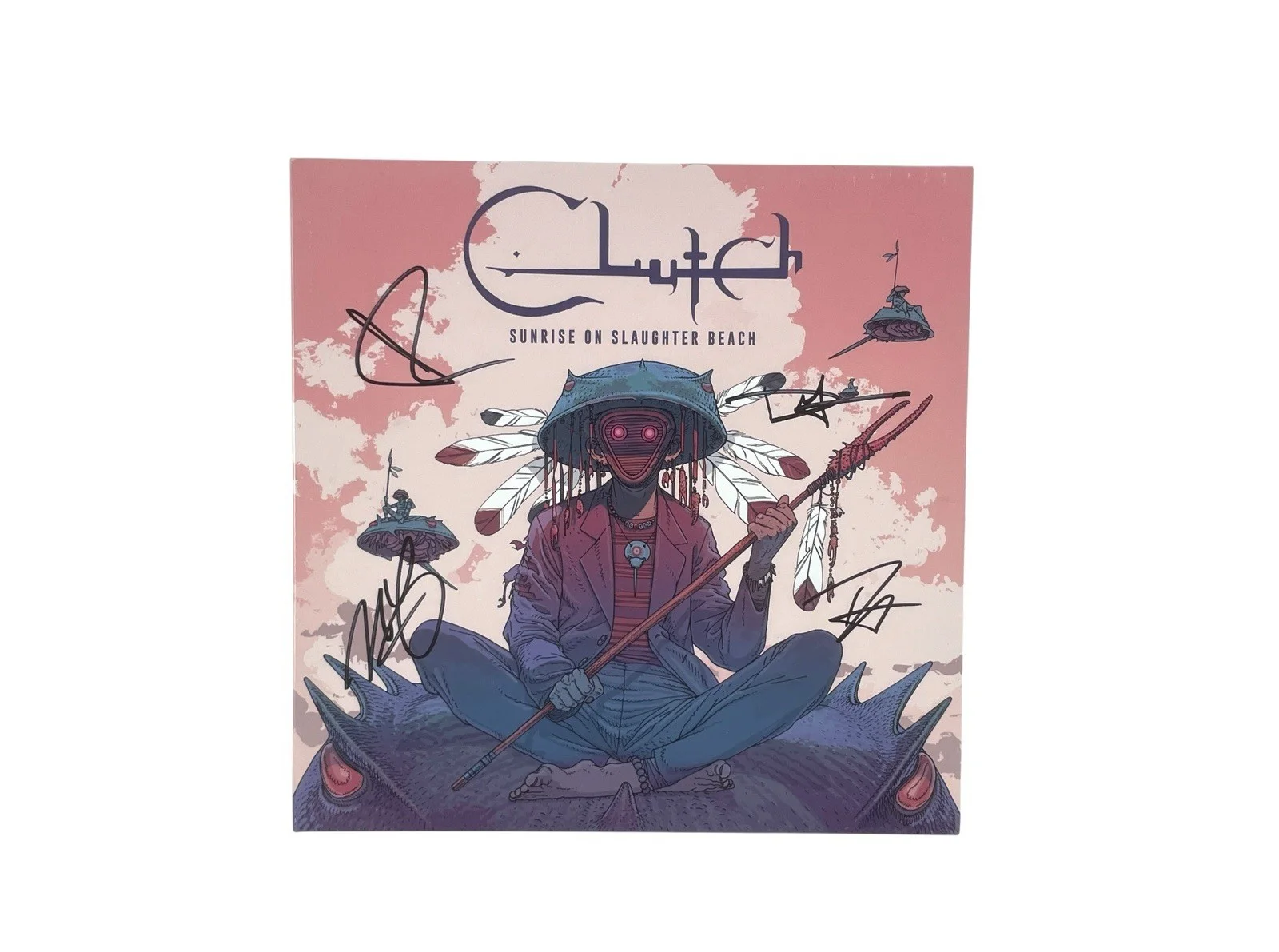Clutch Band Signed Sunrise on Slaughter Beach First Press Vinyl Record Album COA, image 2