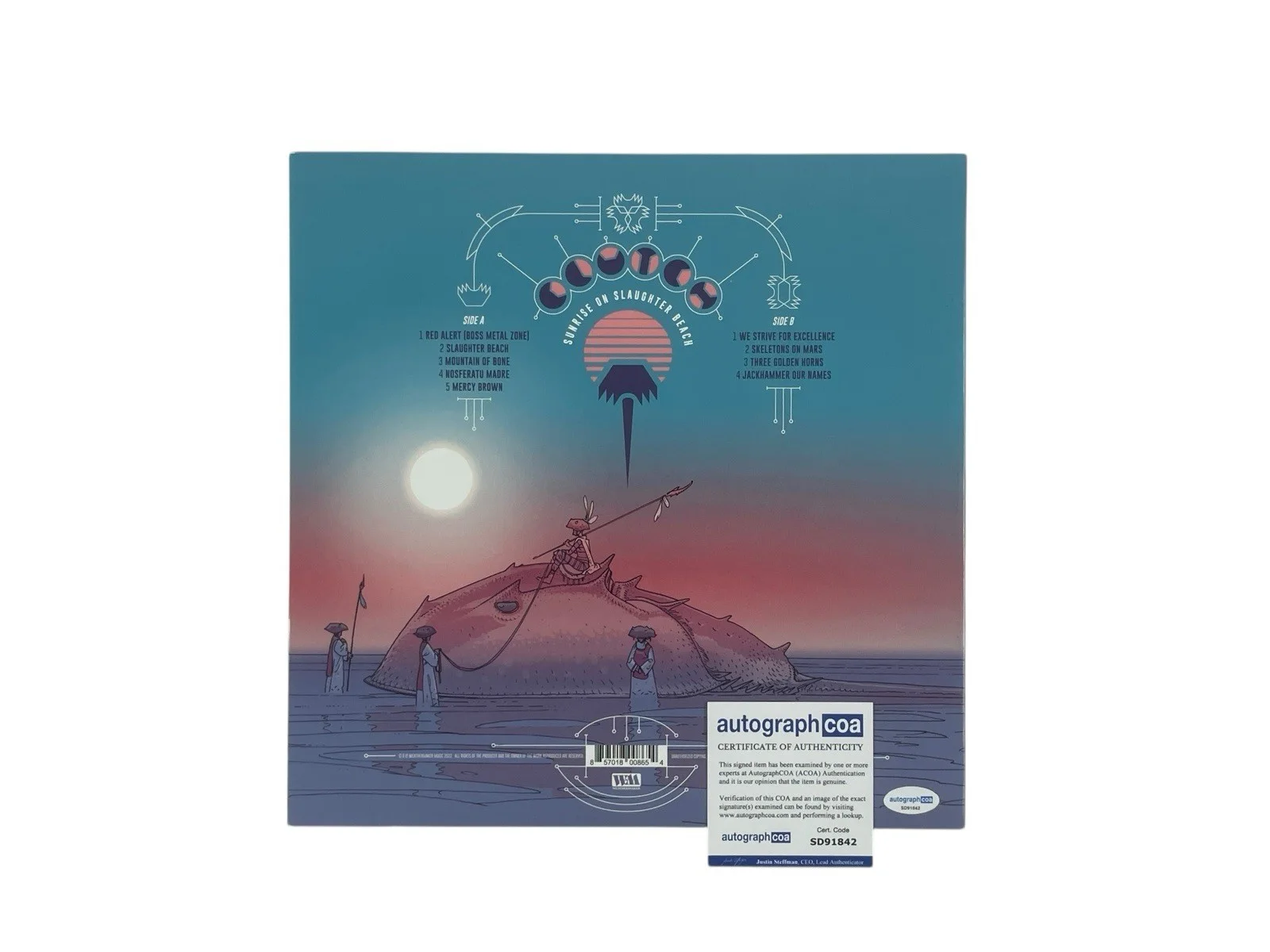 Clutch Band Signed Sunrise on Slaughter Beach First Press Vinyl Record Album COA, image 4