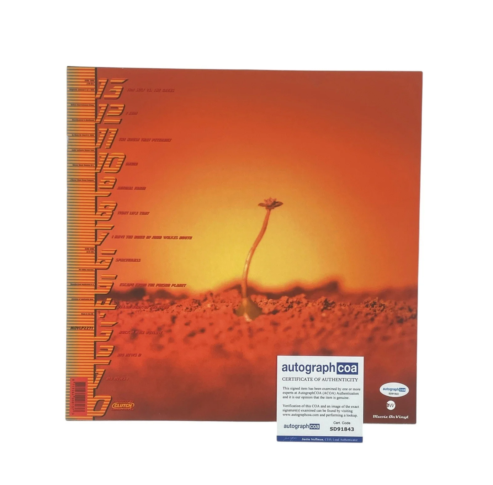 Clutch Band Signed Autographed Selftitled Reissue LP Vinyl Record Album ACOA COA, изображение 3
