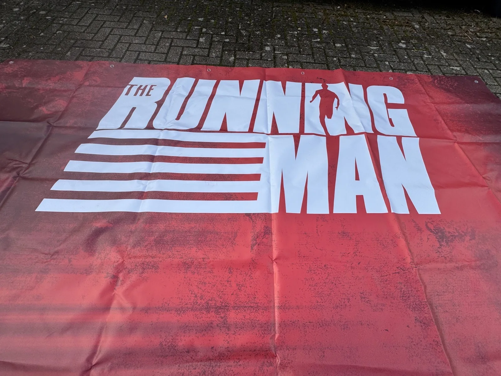 The Running Man 2025 PVC Vinyl 11ft x 6ft UK Premiere Screen Canvas *Rare *, изображение 3