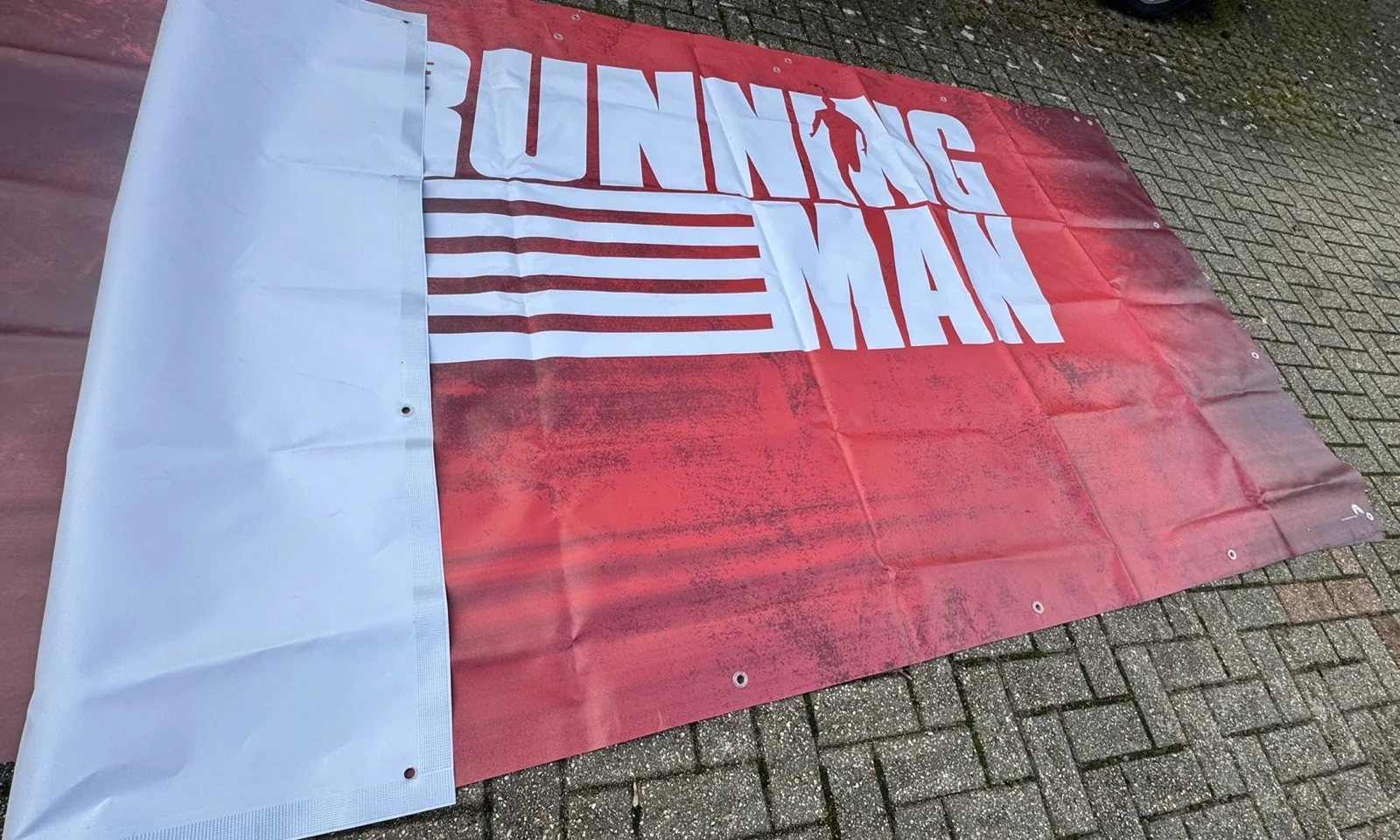 The Running Man 2025 PVC Vinyl 11ft x 6ft UK Premiere Screen Canvas *Rare *, изображение 4
