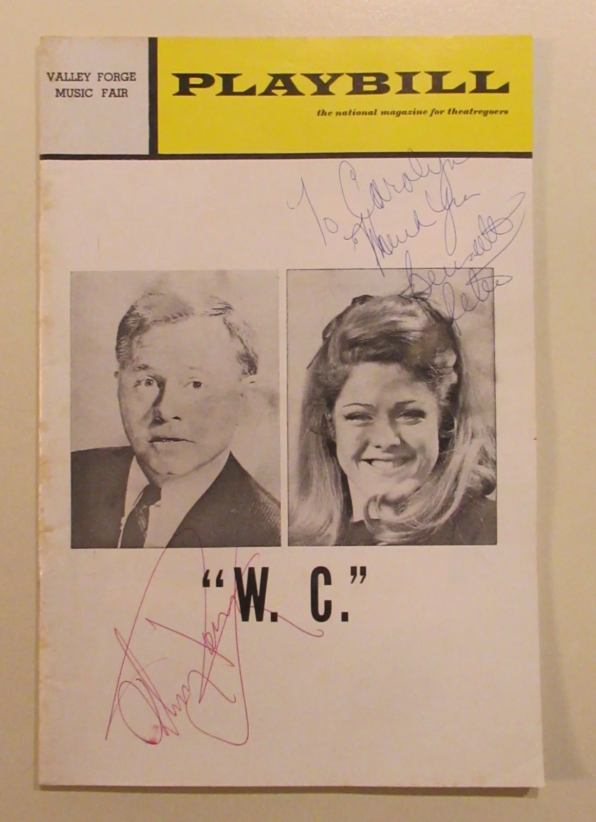MICKEY ROONEY, BERNADETTE PETERS — SIGNED IN PERSON MICKEY ROONEY BERNADETTE PETERS "W. C." FIELDS PLAY 1970 FLOP, image 2