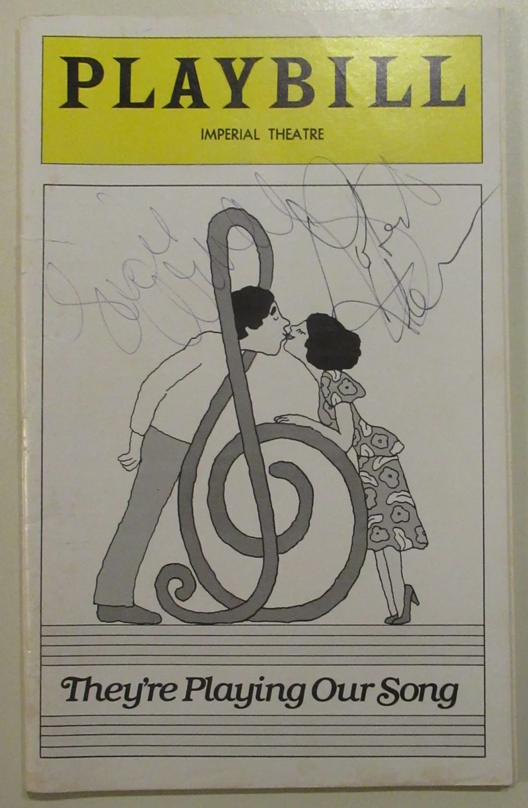 LUCIE ARNAZ ROBERT KLEIN — LUCIE ARNAZ ROBERT KLEIN SIGNED PLAYBILL THEY'RE PLAYING OUR SONG IN PERSON, изображение 2