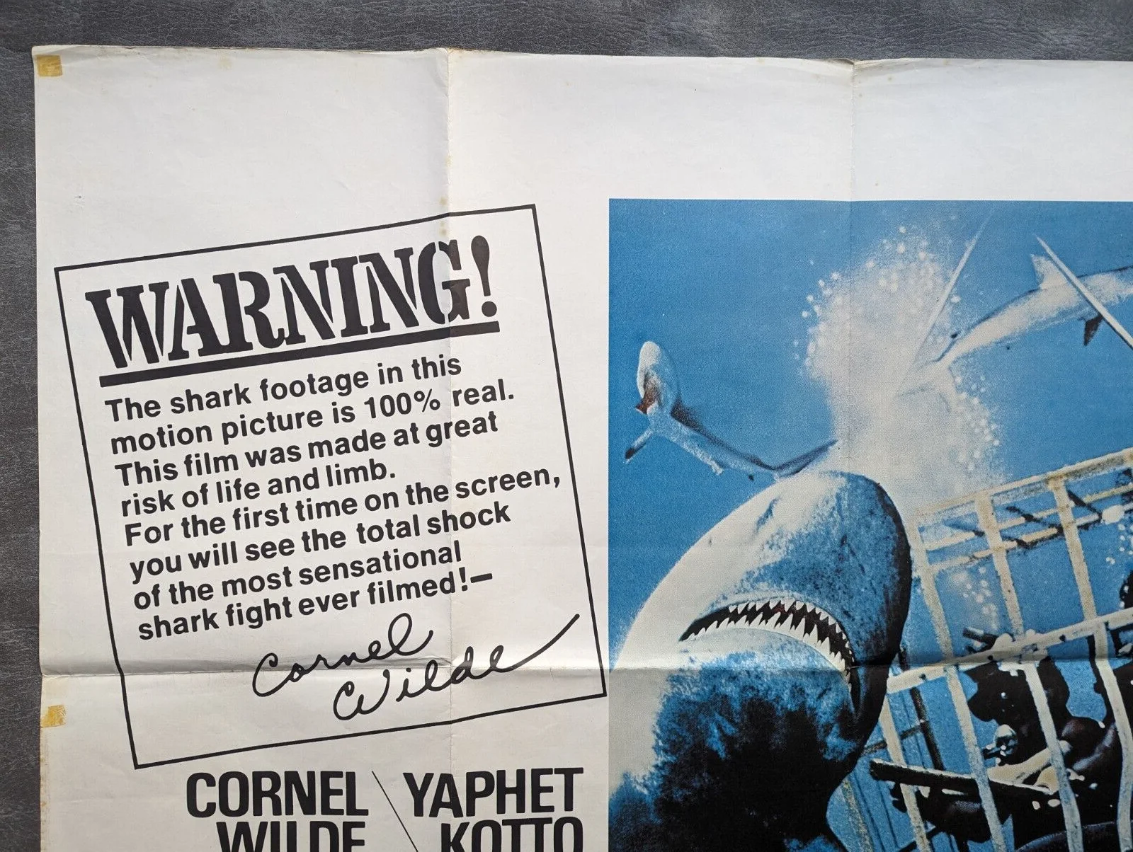 SHARKS' TREASURE (1975) UK Cinema Quad Poster Yaphet Kotto John Neilson, изображение 2