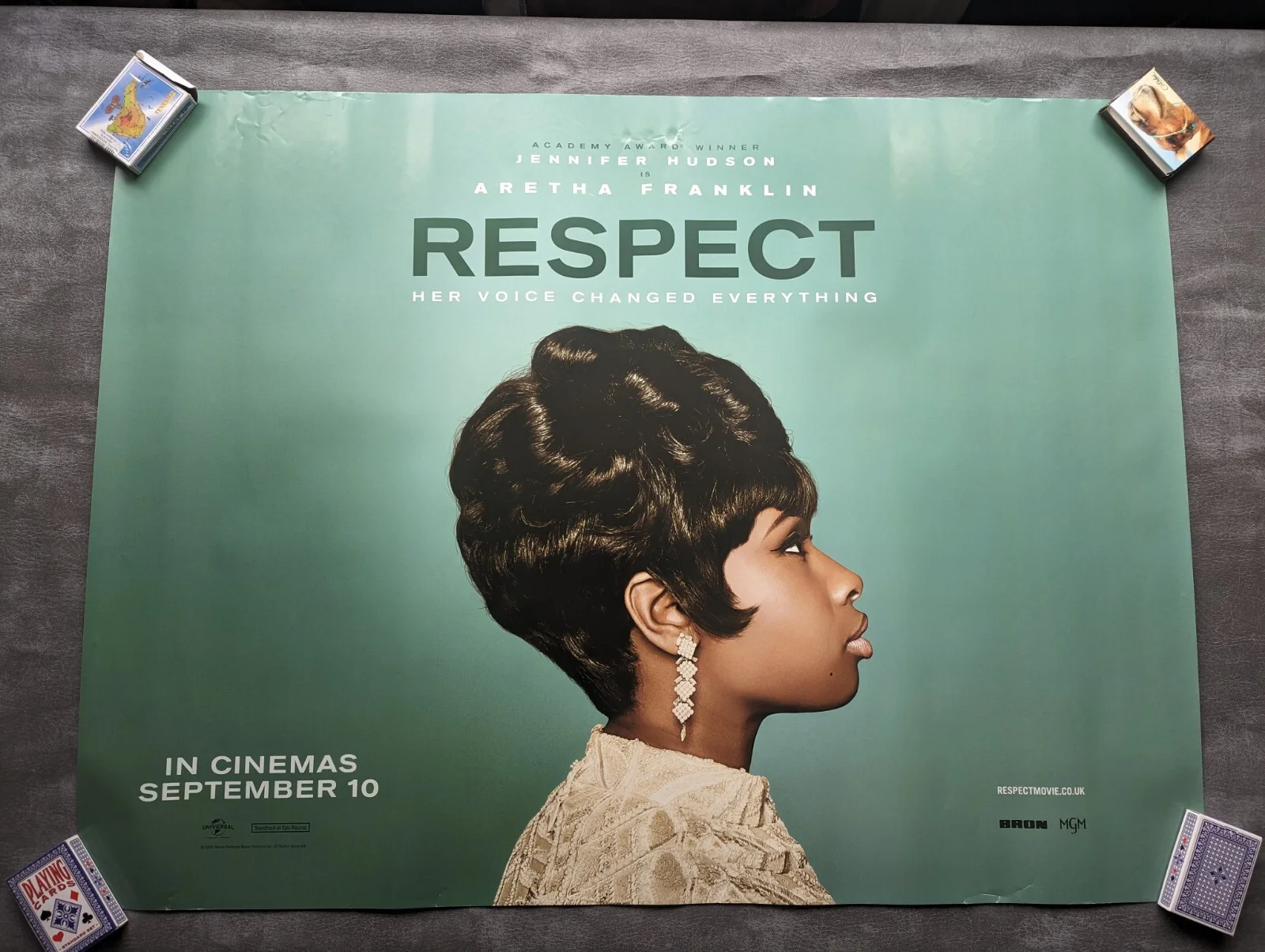 RESPECT - ORIGINAL UK QUAD CINEMA POSTER - Aretha Franklin Jennifer Hudson, изображение 2