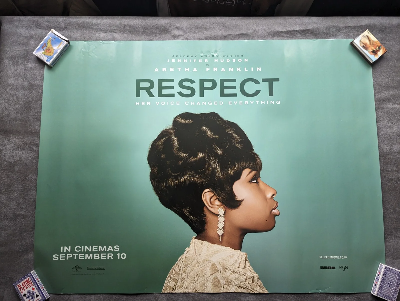 RESPECT - ORIGINAL UK QUAD CINEMA POSTER - Aretha Franklin Jennifer Hudson, изображение 5