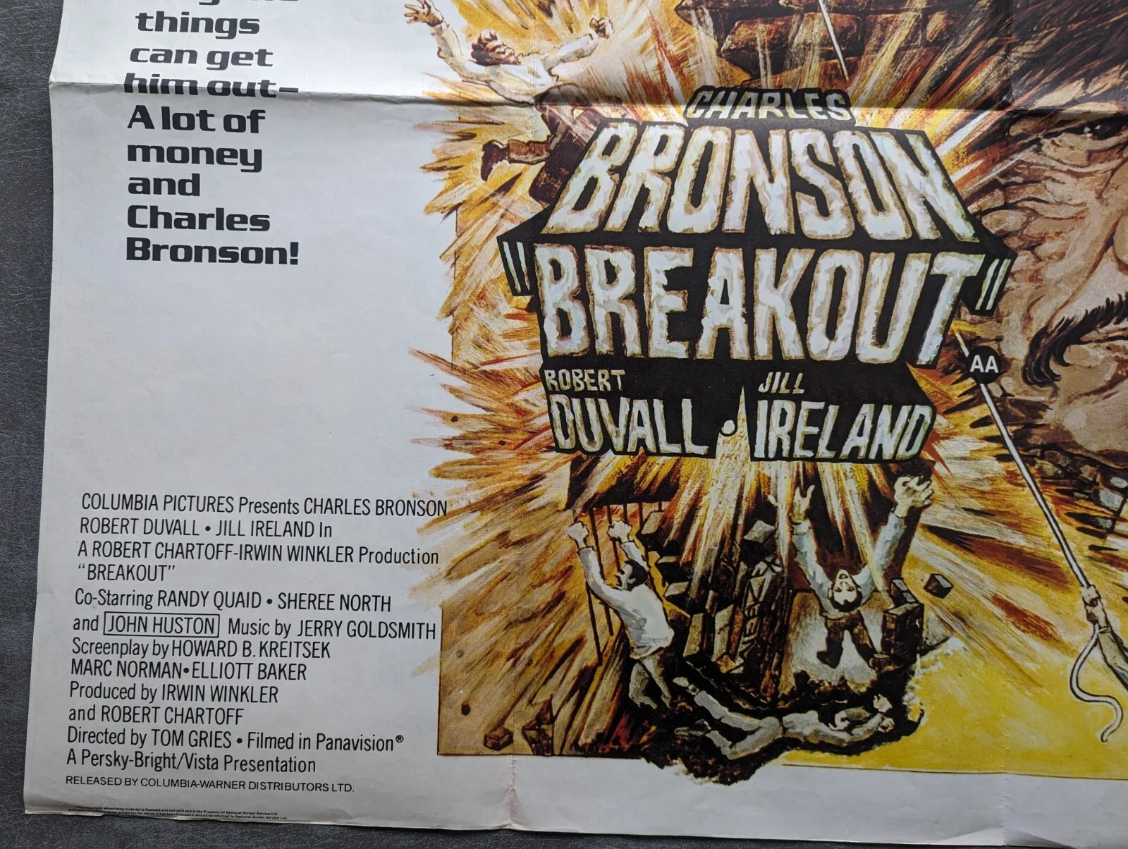 Breakout / The Lords of Flatbush 1975 Original UK Quad Cinema Poster, изображение 4