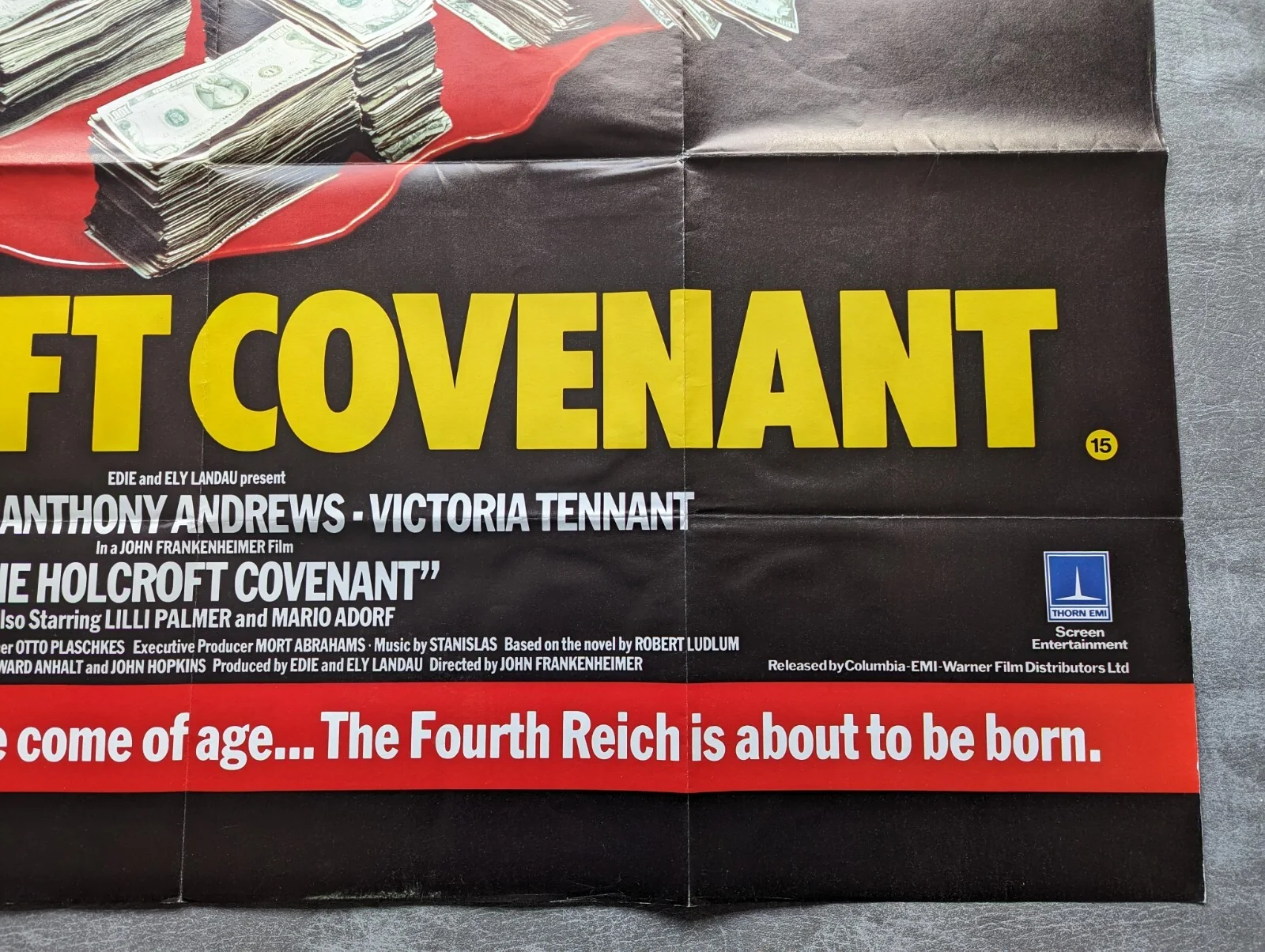 The Holcroft Covenant - 1985 Robert Ludlum Original UK Quad Cinema Poster Rare, изображение 5