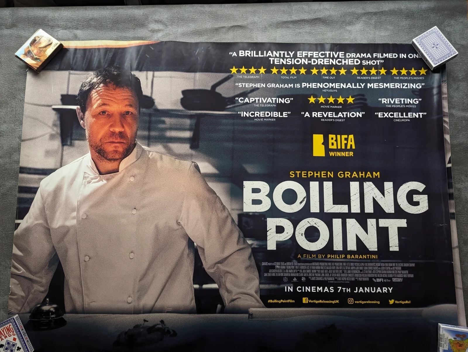 Boiling Point (2021) Original Quad Poster - Rare - Stephen Graham, image 2