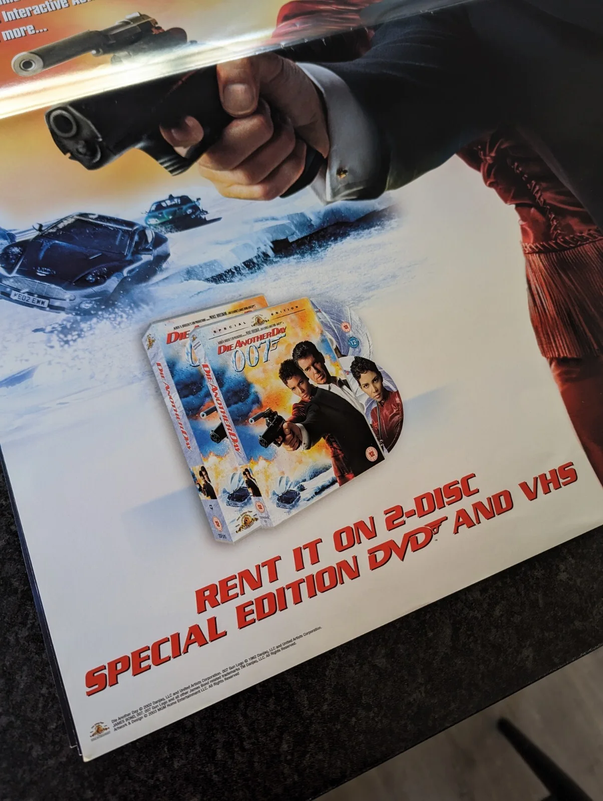 DIE ANOTHER DAY - BOND 007 - RARE SPECIAL VIDEO DVD RELEASE PROMO POSTER - 2003, изображение 4