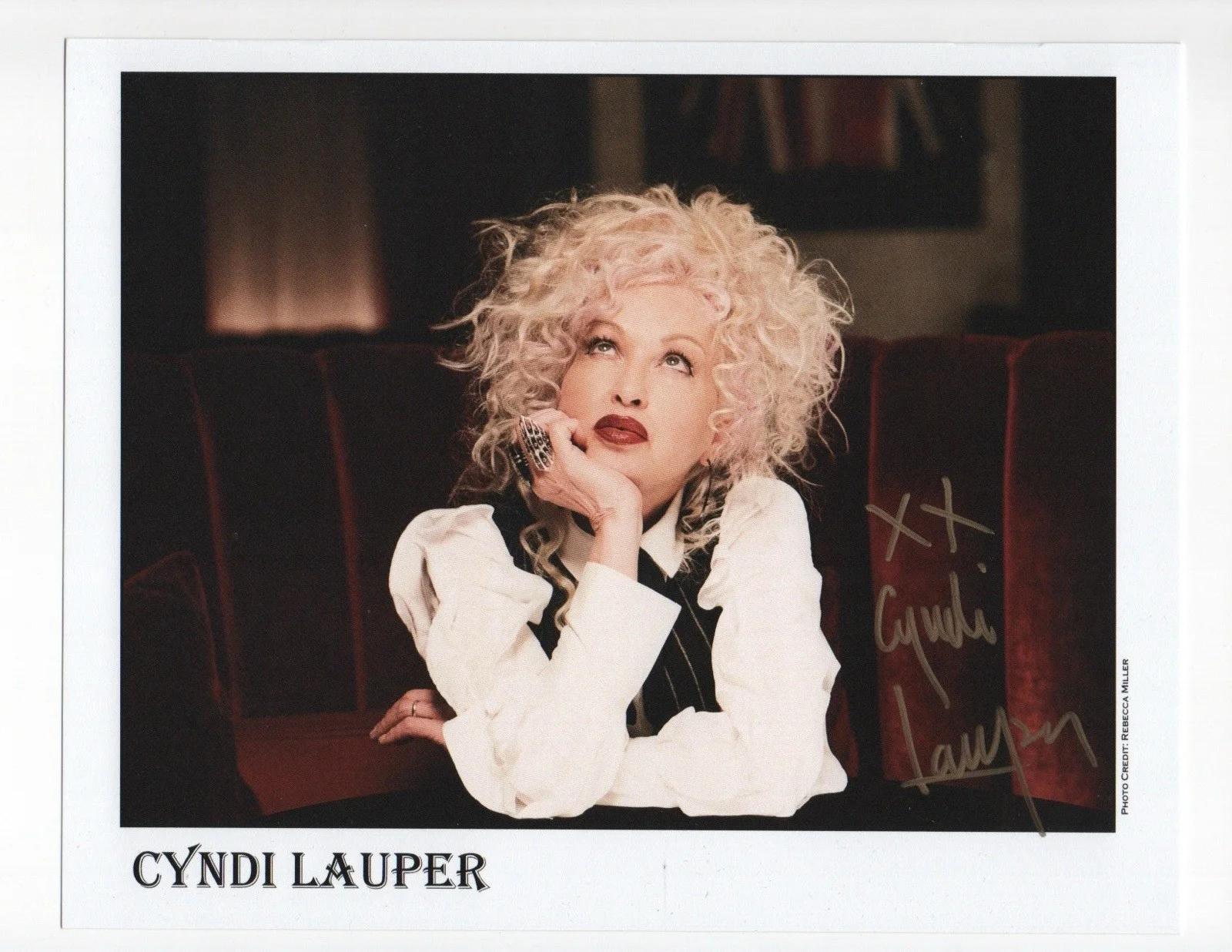 Cyndi Lauper — Cyndi Lauper signed autograph 8x10 Photo No COA Pass BAS PSA JSA Sexy Hot Rock