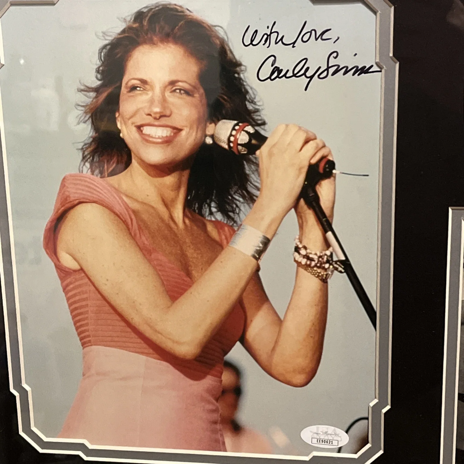 Carly Simon Signed Framed Photo Vinyl Collage JSA, image 2