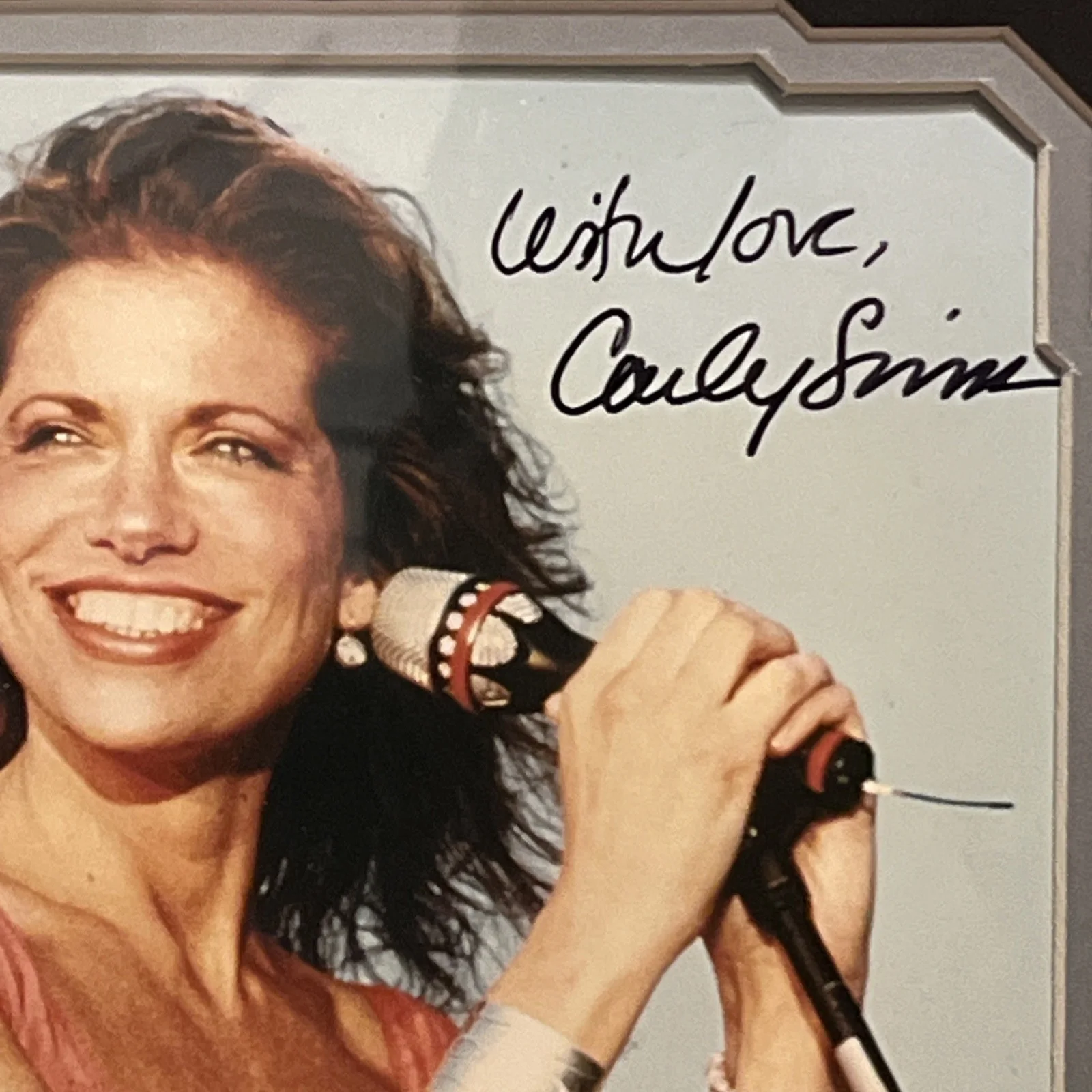 Carly Simon Signed Framed Photo Vinyl Collage JSA, image 3