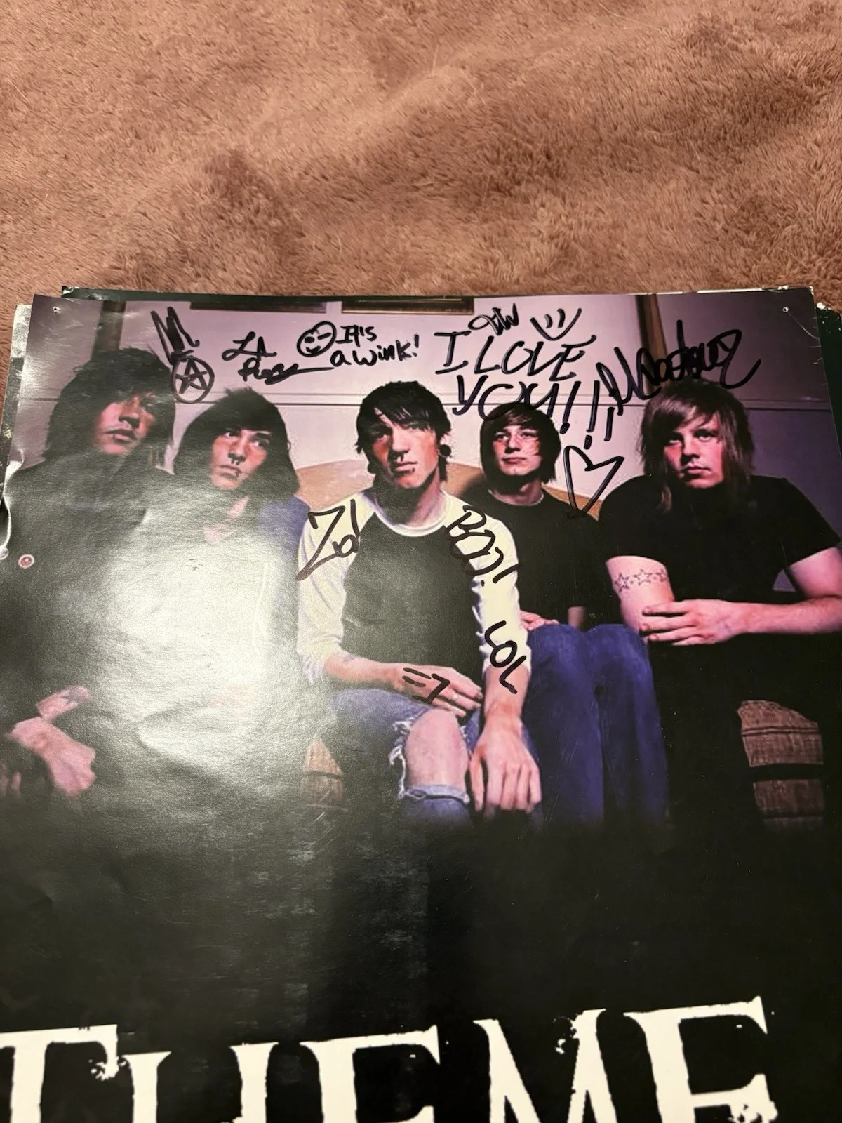 Theme For Murder Signed band Poster. Rare, image 2