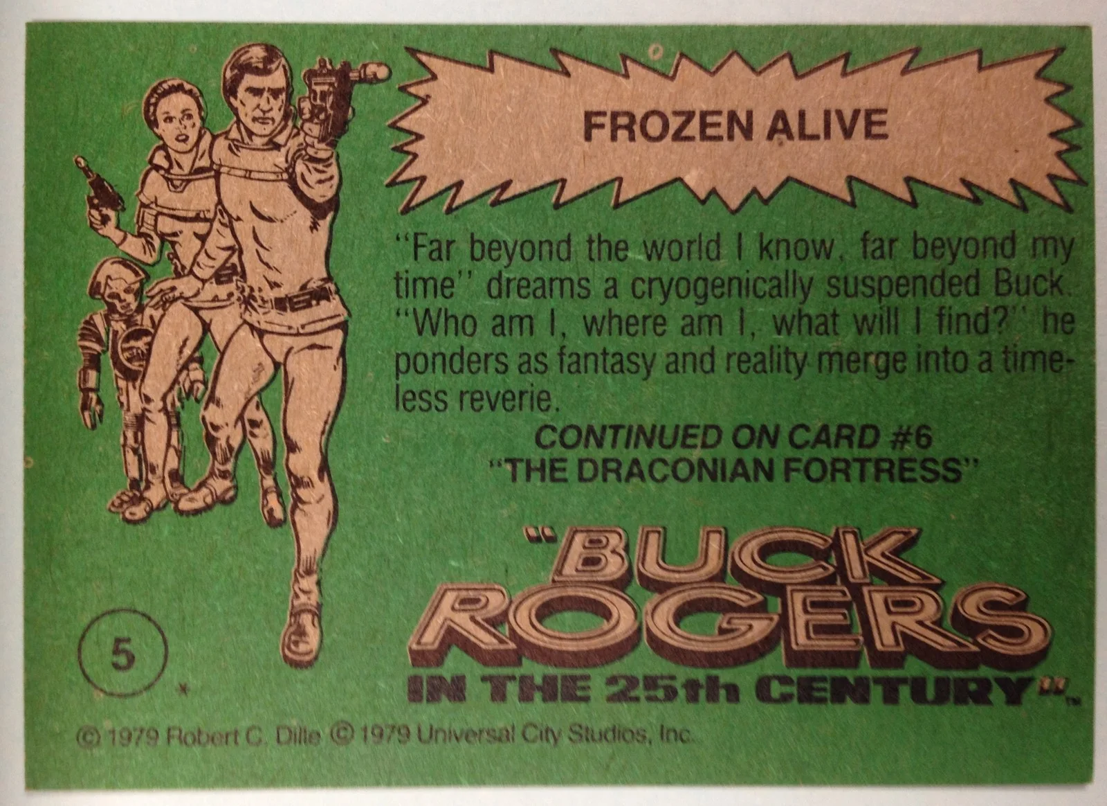 Gil Gerard — Gil Gerard Signed Buck Rogers Card #5 1979 Witnessed in-Person Signature COA, изображение 2
