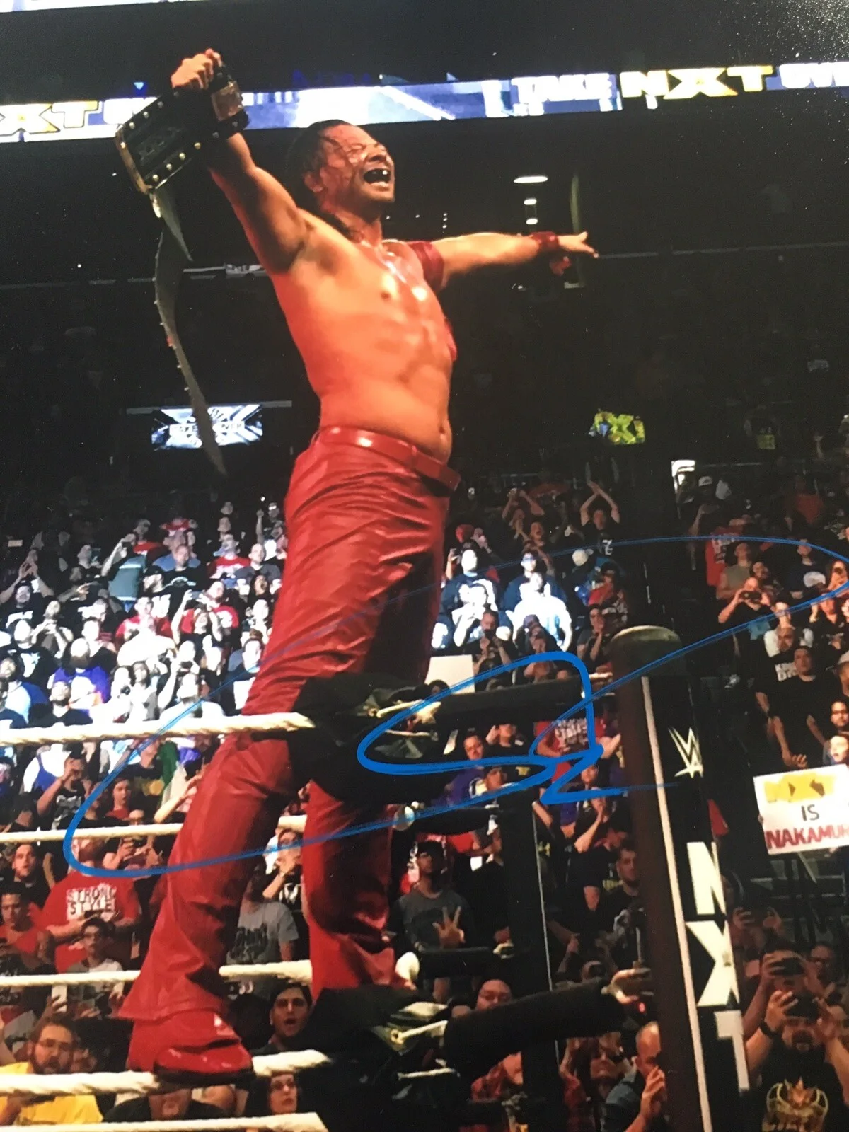 SHINSUKE NAKAMURA — Shinsuke Nakamura Signed 8x10 Photo WWE NXT AEW Autograph NJPW Smackdown Raw, image 2