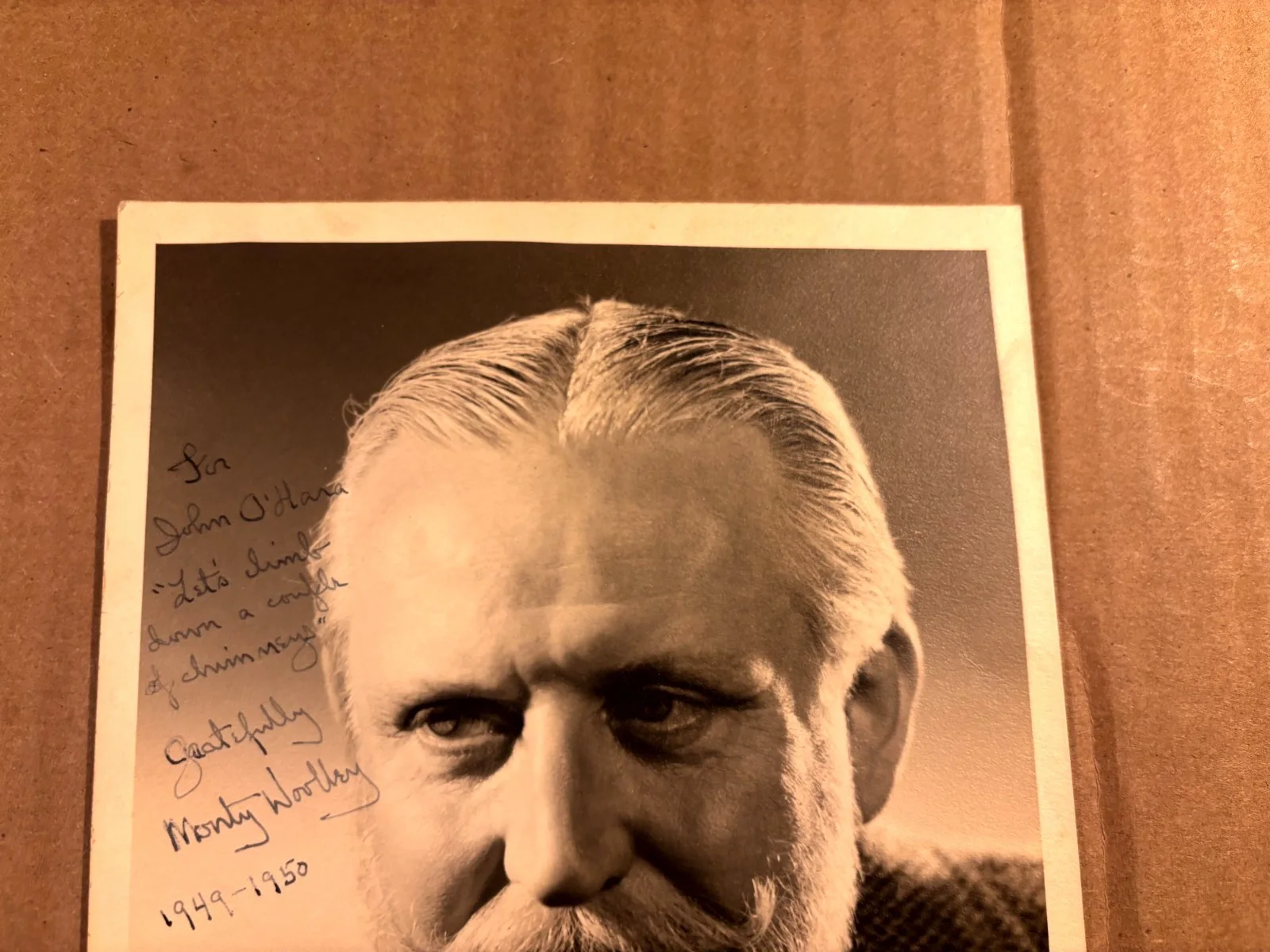 Monty Woolley Great Very Rare Early Autographed Photo 40s Man Came To Dinner, изображение 2