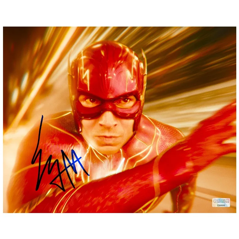 Ezra Miller — Ezra Miller Autographed 2023 The Flash Warp Speed 8x10 Photo