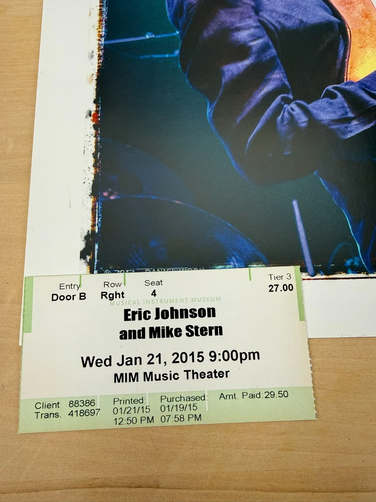Eric Johnson Legendary Guitarist & Mike Stern Signed 18x12 Photo Autograph, image 3