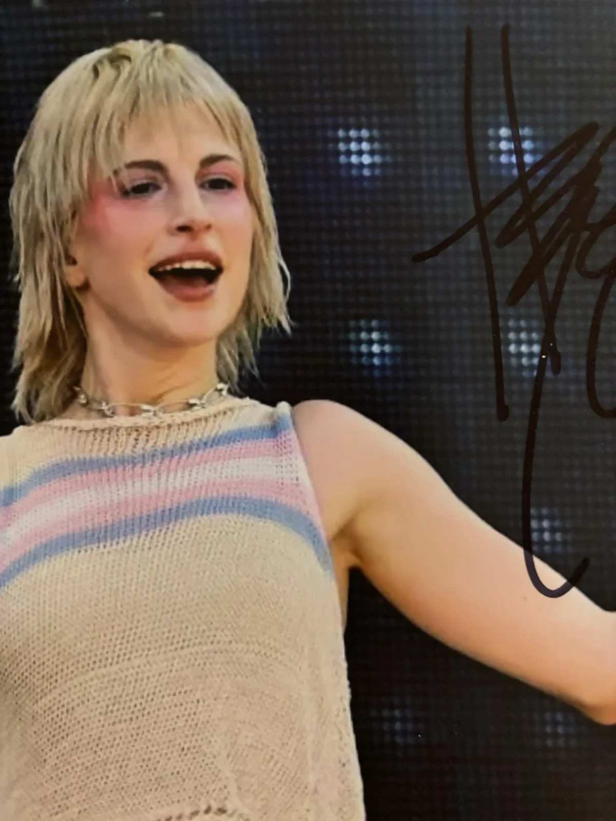 Hayley Williams / Singer Sexy Paramore Pink Blue Signed Autograph 8x10 Photo COA, изображение 2