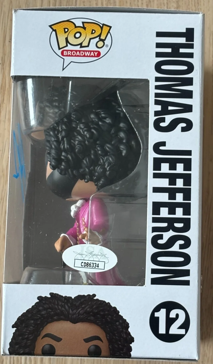 DAVEED DIGGS — DAVEED DIGGS SIGNED AUTOGRAPHED HAMILTON THOMAS JEFFERSON FUNKO POP 12 JSA COA, image 3