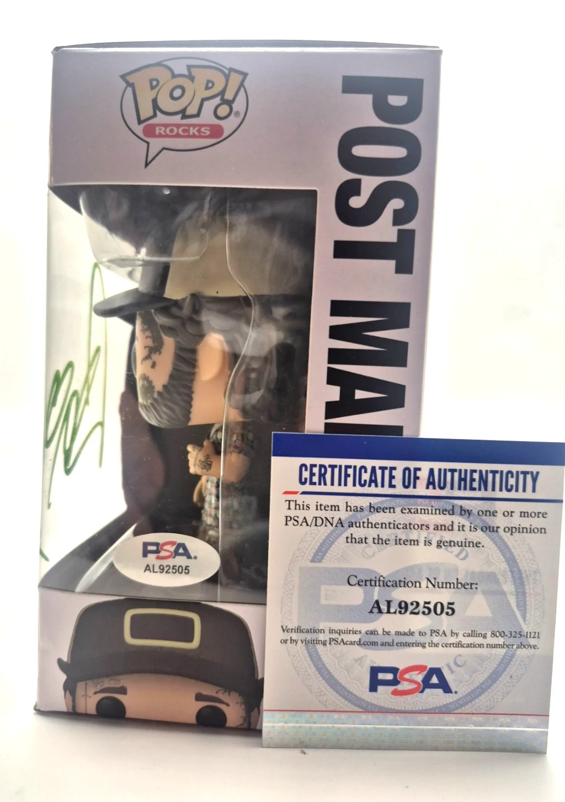 POST MALONE SIGNED AUTOGRAPHED FUNKO POP 254 SUNFLOWER WHITE IVERSON PSA COA, image 4