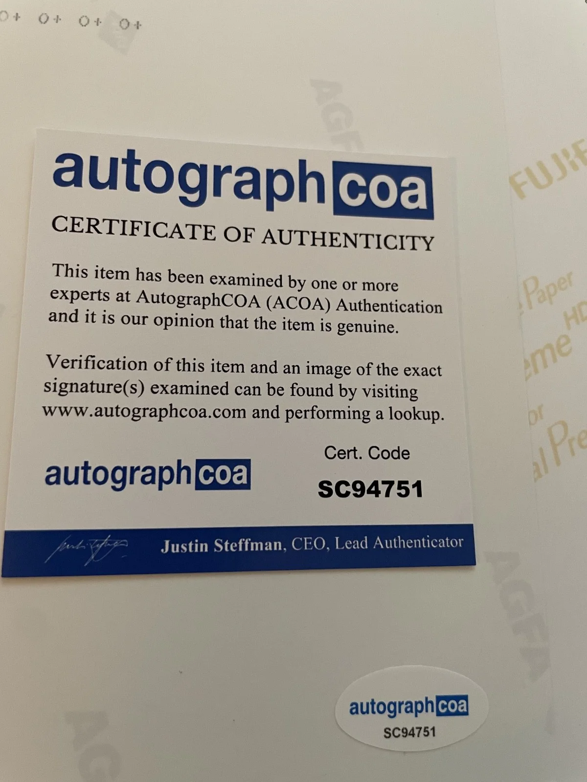 Ridley Scott — RIDLEY SCOTT signed 8x10 photo AUTOGRAPH auto ACOA Alien Gladiator, image 2