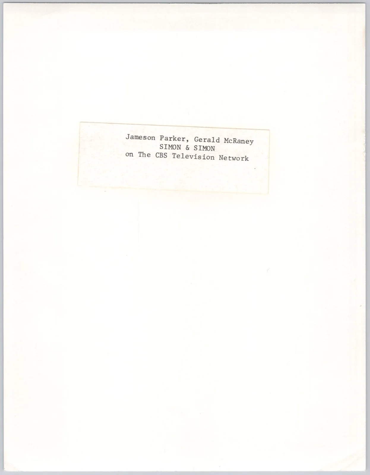 Jameson Parker & Gerald McRaney Photograph Simon & Simon CBS Movie Still Photo, изображение 2