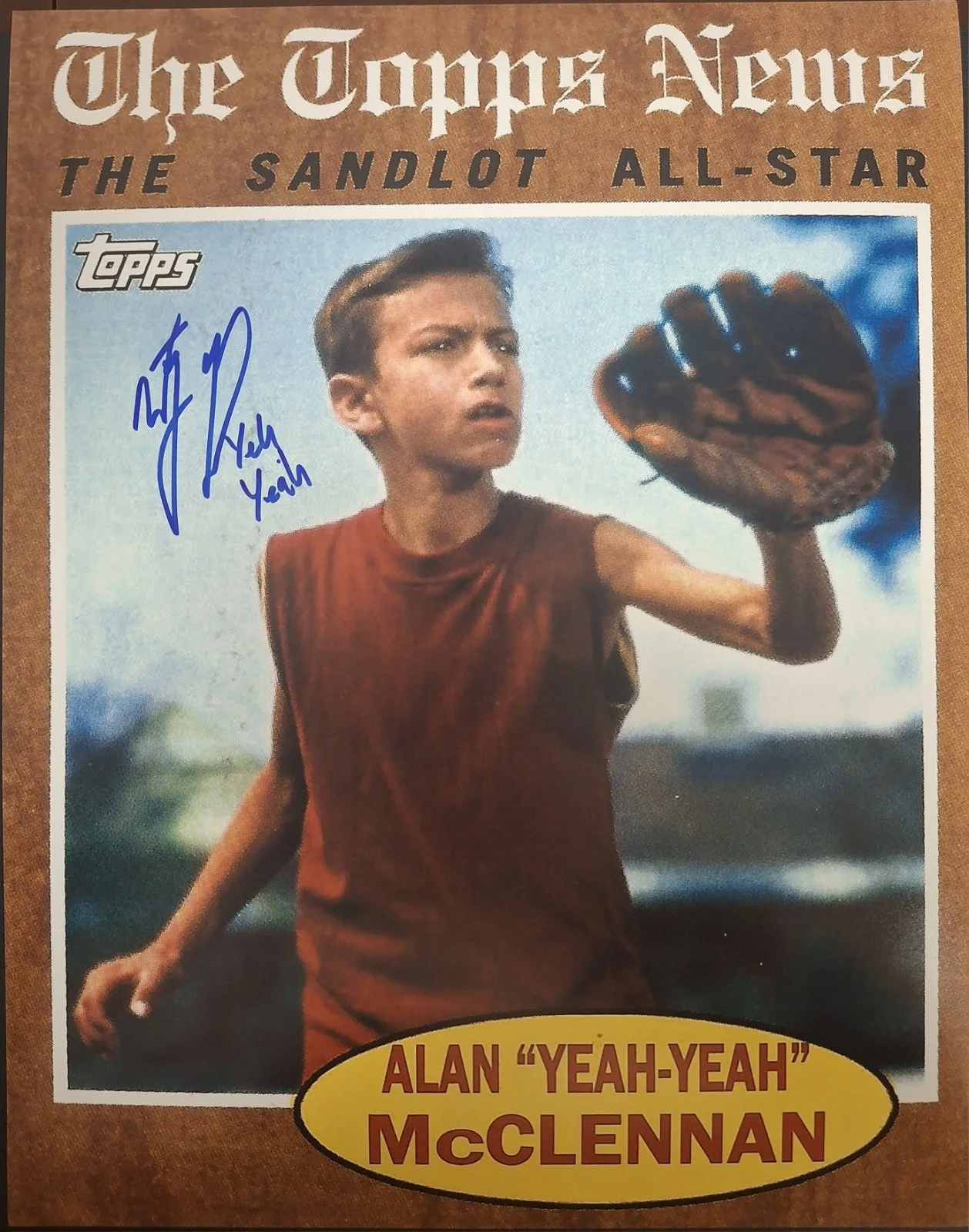 Marty York — Marty York The Sandlot Alan Yeah-Yeah McClennan Signed 11x14 Pic Autograph Photo